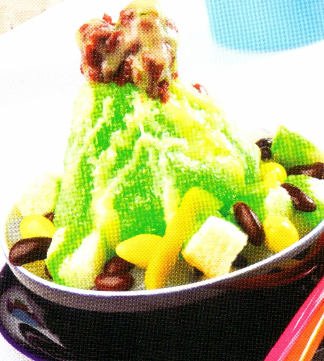 Ice Shave with Bread and Red Bean