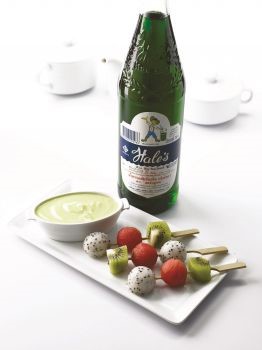 Fresh Fruits with Cream Soda Salad Dressing